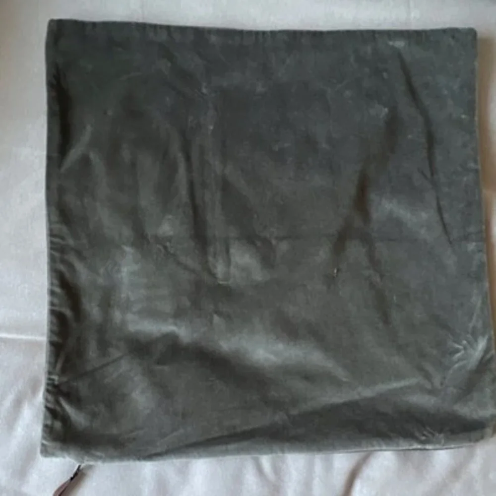 Pottery Barn Euro Pillow Sham Olive Green 100% Cotton Zip Closure Square 20x20